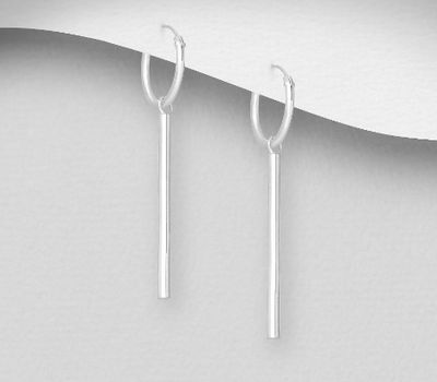925 Sterling Silver Bar & Hoop Earrings