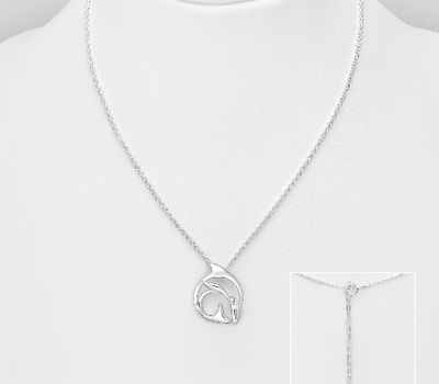 Malın səhifəsinə keç 925 Sterling Silver Dolphin Necklace