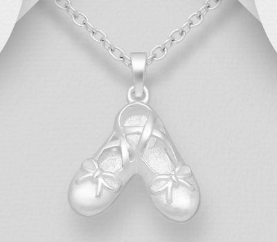 Malın səhifəsinə keç 925 Sterling Silver Ballet Shoes Pendant