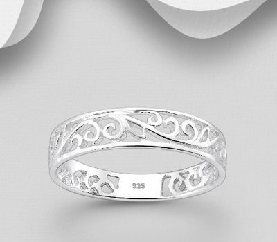 Malın səhifəsinə keç 925 Sterling Silver Swirl Ring