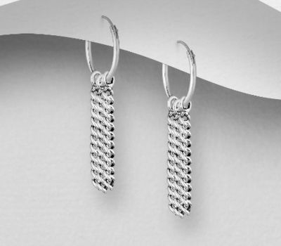 Malın səhifəsinə keç 925 Sterling Silver Hoop Earrings