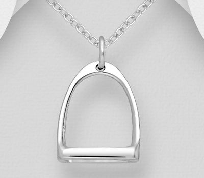 Malın səhifəsinə keç 925 Sterling Silver Stirrup Pendant