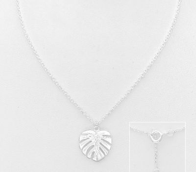 Malın səhifəsinə keç 925 Sterling Silver Leaf Necklace