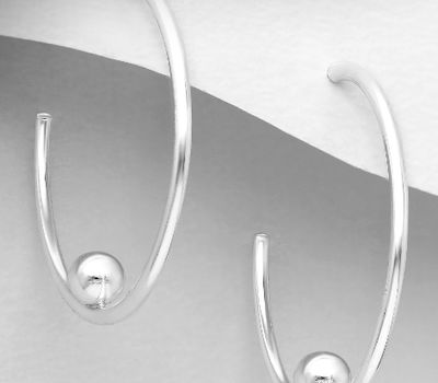 Malın səhifəsinə keç 925 Sterling Silver Ball Push-Back Earrings