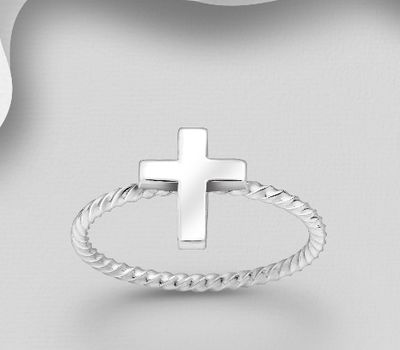 Malın səhifəsinə keç 925 Sterling Silver Cross Ring