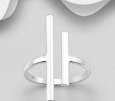 Malın səhifəsinə keç 925 Sterling Silver Adjustable Bar Ring