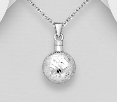 Malın səhifəsinə keç 925 Sterling Silver Keepsake Cremation Pendant, screw-on top. Hole size: 2.5 mm.