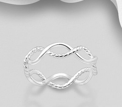 Malın səhifəsinə keç 925 Sterling Silver Infinity Ring