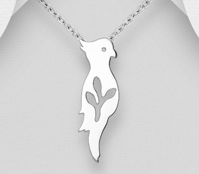 Malın səhifəsinə keç 925 Sterling Silver Parrot Bird Pendant