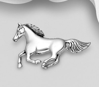Malın səhifəsinə keç 925 Sterling Silver Horse Brooch