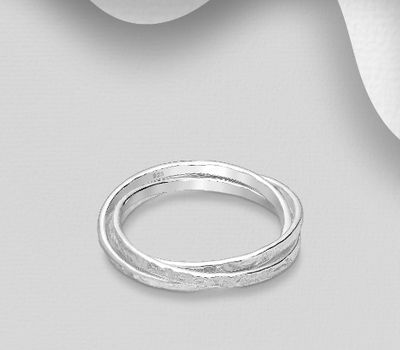 Malın səhifəsinə keç 925 Sterling Silver Interlock Ring