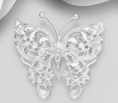 Malın səhifəsinə keç 925 Sterling Silver Butterfly Brooch