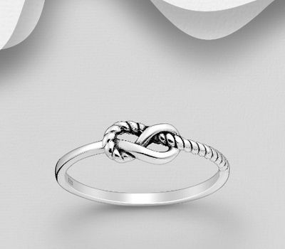 Malın səhifəsinə keç 925 Sterling Silver Oxidized Knot Ring