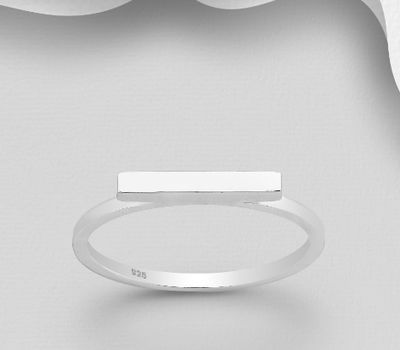 Malın səhifəsinə keç 925 Sterling Silver Bar Ring