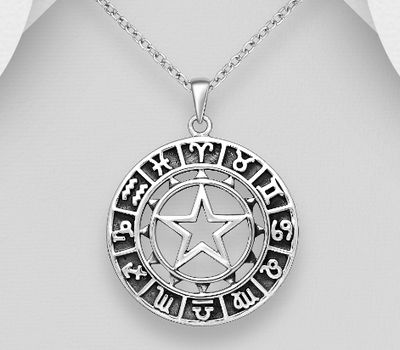 Malın səhifəsinə keç 925 Sterling Silver Oxidized Star Pendant