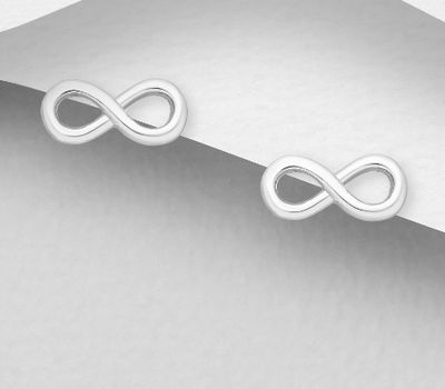 Malın səhifəsinə keç 925 Sterling Silver Infinity Push-Back Earrings