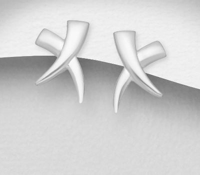 Malın səhifəsinə keç 925 Sterling Silver Push-Back Cross Earrings