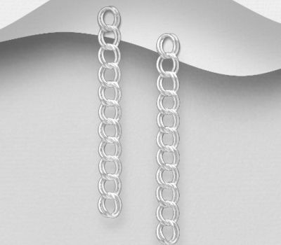 Malın səhifəsinə keç 925 Sterling Silver Links Push-Back Earrings