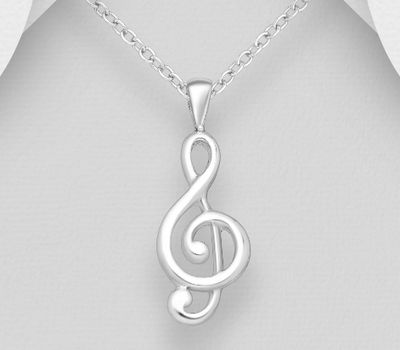 Malın səhifəsinə keç 925 Sterling Silver Musical Notes Pendant