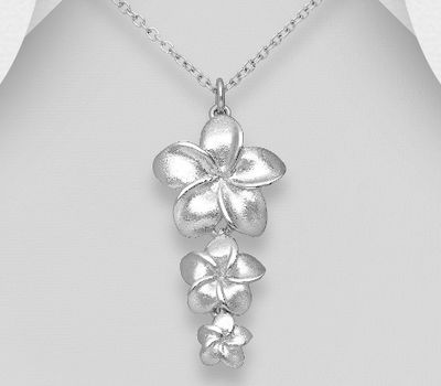 Malın səhifəsinə keç 925 Sterling Silver Matt Flowers Pendant