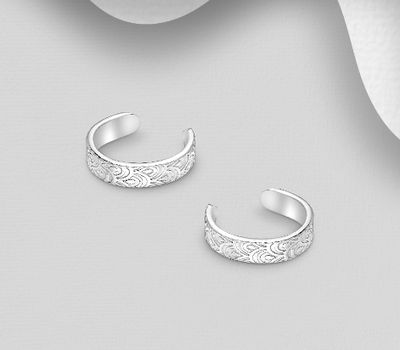 Malın səhifəsinə keç 925 Sterling Silver Swirl Ear Cuffs