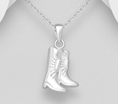 Malın səhifəsinə keç 925 Sterling Silver Boots Pendant