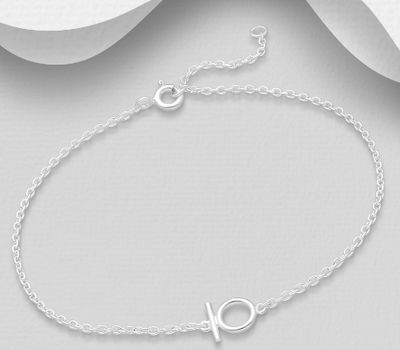 Malın səhifəsinə keç 925 Sterling Silver Toggle Clasp Bracelet