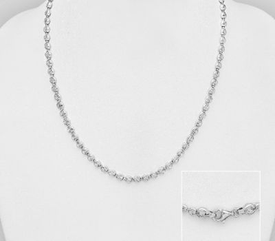 Malın səhifəsinə keç ITALIAN DELIGHT - 925 Sterling Silver Necklace, 3.3 mm Wide, Made in Italy