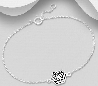 Malın səhifəsinə keç 925 Sterling Silver Heart Chakra Bracelet