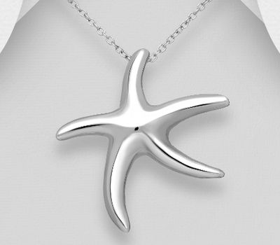 Malın səhifəsinə keç 925 Sterling Silver Starfish Pendant