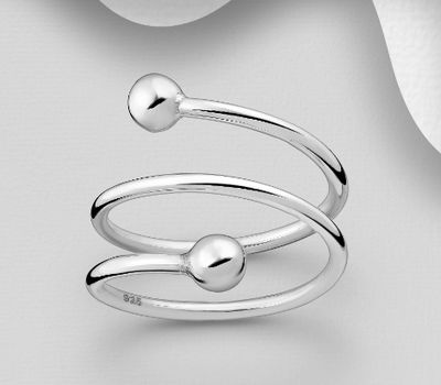 Malın səhifəsinə keç 925 Sterling Silver Wrap Ball Ring