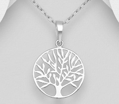 Malın səhifəsinə keç 925 Sterling Silver Tree of Life Pendant