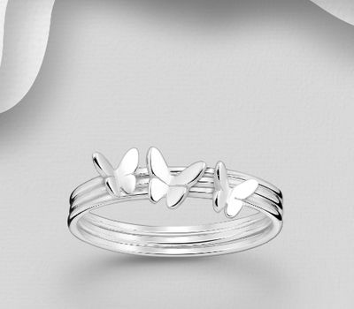 Malın səhifəsinə keç 925 Sterling Silver Butterfly Ring