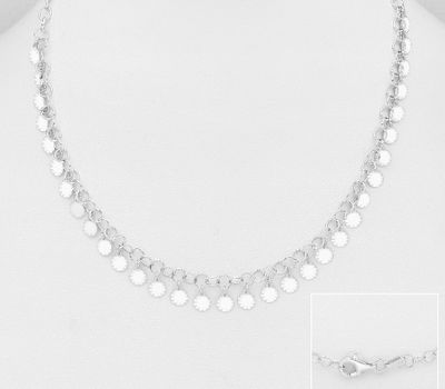 Malın səhifəsinə keç ITALIAN DELIGHT - 925 Sterling Silver Necklace, 9 mm Wide. Made in Italy