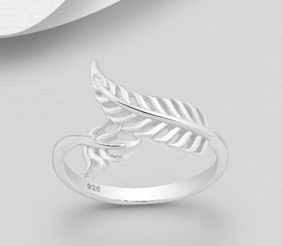 Malın səhifəsinə keç 925 Sterling Silver Leaf Ring
