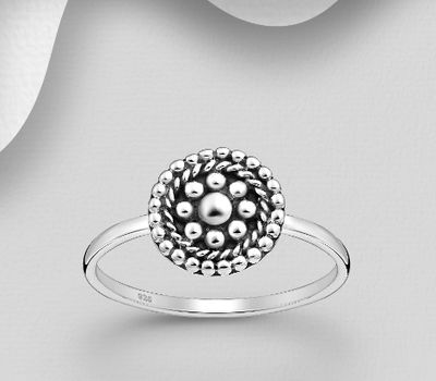 Malın səhifəsinə keç 925 Sterling Silver Oxidized Ball Ring