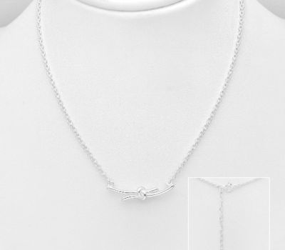 Malın səhifəsinə keç 925 Sterling Silver Knot Necklace