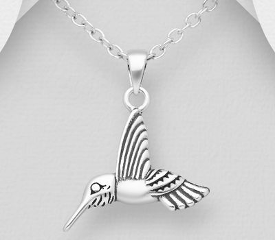 Malın səhifəsinə keç 925 Sterling Silver Oxidized Bird Pendant