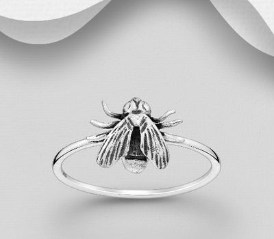 Malın səhifəsinə keç 925 Sterling Silver Oxidized Fly Ring