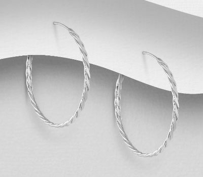 Malın səhifəsinə keç 925 Sterling Silver Hoop Earrings