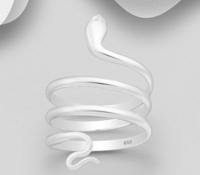 Malın səhifəsinə keç 925 Sterling Silver Wrap Snake Ring