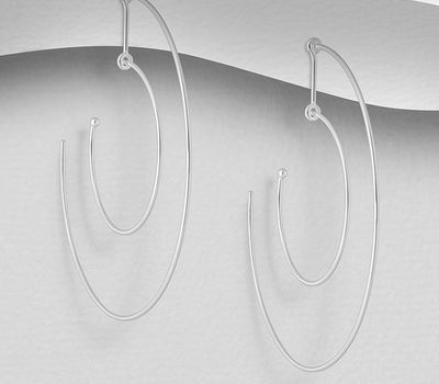 Malın səhifəsinə keç 925 Sterling Silver Semi-Circle Push-Back Earrings
