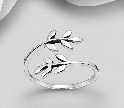 Malın səhifəsinə keç 925 Sterling Silver Adjustable Leaf Ring