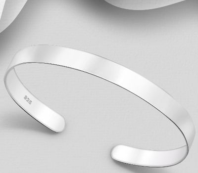 Malın səhifəsinə keç 925 Sterling Silver Engravable Cuff Bracelet