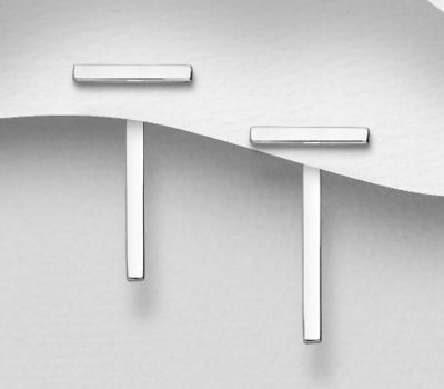 Malın səhifəsinə keç 925 Sterling Silver Bar Jacket Earrings