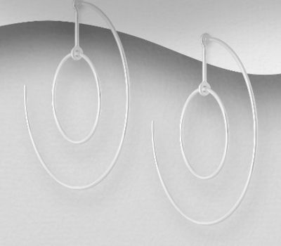 Malın səhifəsinə keç 925 Sterling Silver Circle Push-Back Earrings