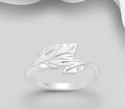 Malın səhifəsinə keç 925 Sterling Silver Leaf Ring