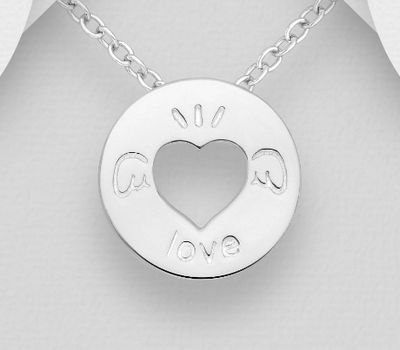 Malın səhifəsinə keç 925 Sterling Silver Heart & Wings