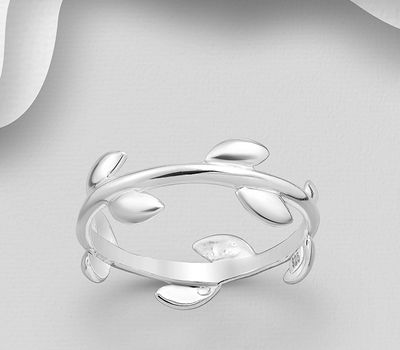 Malın səhifəsinə keç 925 Sterling Silver Leaf Ring