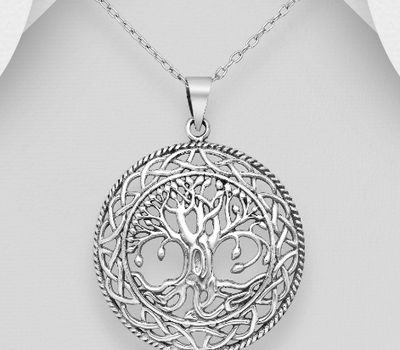 Malın səhifəsinə keç 925 Sterling Silver Celtic Tree Of Life Pendant